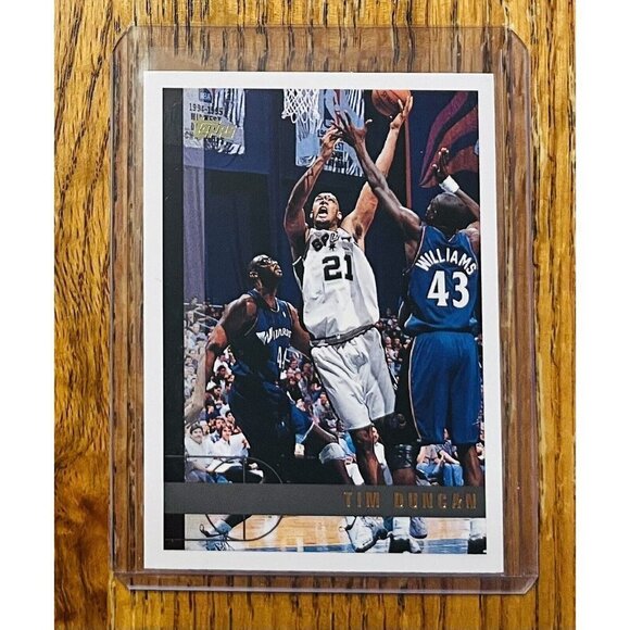 1997 Topps Basketball Tim Duncan Rookie RC #115 HOF San Antonio Spurs - Picture 1 of 2